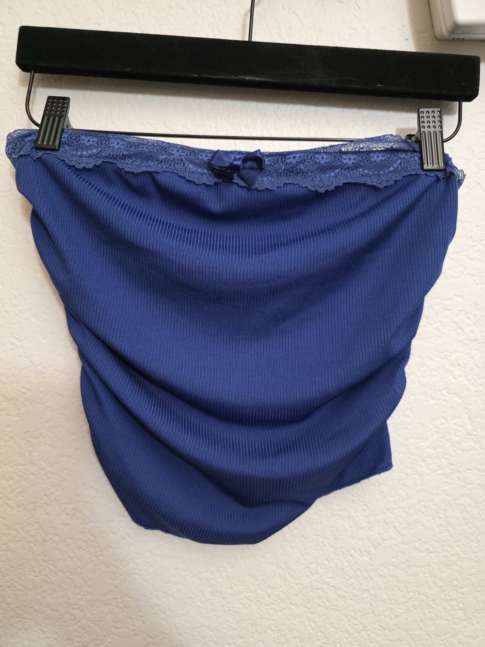 SHEIN Royal Blue Ribbed Tube Top